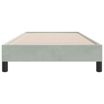 Boxspringbett ohne Matratze Hellgrau 90x210 cm Samt