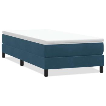 Boxspringbett ohne Matratze Dunkelblau 80x210 cm Samt