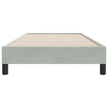Boxspringbett ohne Matratze Hellgrau 100x210 cm Samt