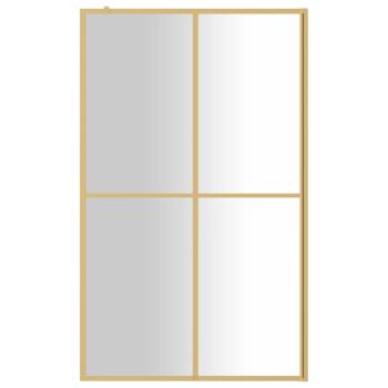 Duschwand f?r Begehbare Dusche ESG Klarglas Golden 118x195cm