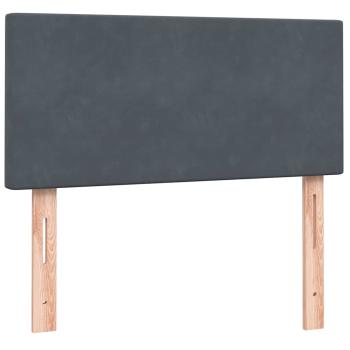 Boxspringbett mit Matratze Dunkelgrau 80x210 cm Samt