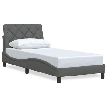 Bettgestell ohne Matratze Dunkelgrau 80x200 cm Stoff