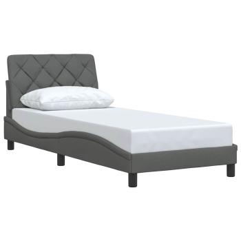 Bettgestell ohne Matratze Dunkelgrau 80x200 cm Stoff
