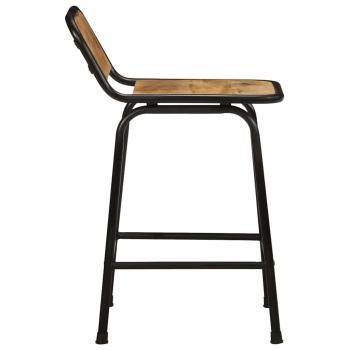 Barhocker 4 Stk. 46x35,5x70 cm Raues Mango Massivholz
