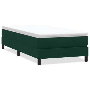 Boxspringbett ohne Matratze Dunkelgrün 90x220 cm Samt