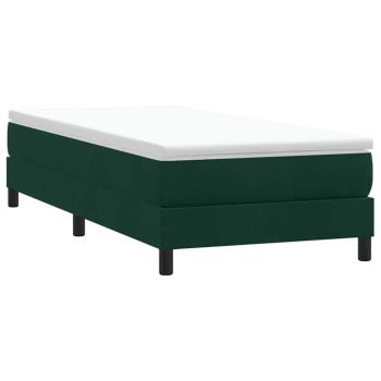 Boxspringbett ohne Matratze Dunkelgrün 90x220 cm Samt