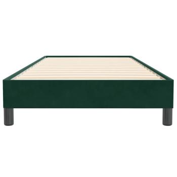Boxspringbett ohne Matratze Dunkelgrün 90x220 cm Samt