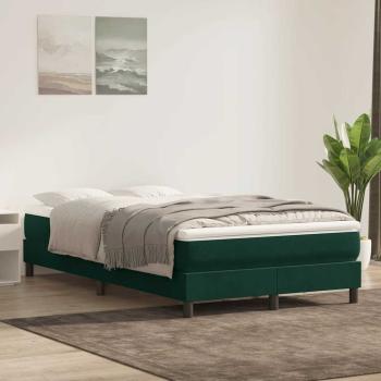 ARDEBO.de - Boxspringbett ohne Matratze Dunkelgrün 120x220 cm Samt