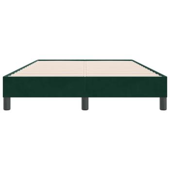 Boxspringbett ohne Matratze Dunkelgrün 120x220 cm Samt