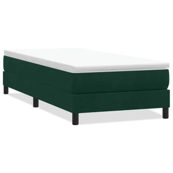 Boxspringbett ohne Matratze Dunkelgrün 100x220 cm Samt
