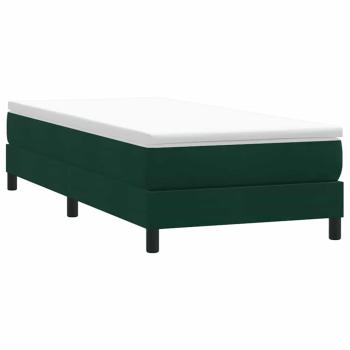 Boxspringbett ohne Matratze Dunkelgrün 100x220 cm Samt
