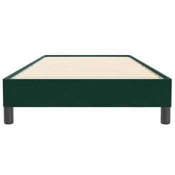 Boxspringbett ohne Matratze Dunkelgrün 100x220 cm Samt