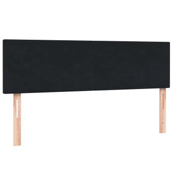 Boxspringbett mit Matratze Schwarz 160x210 cm Samt