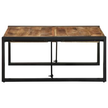 Couchtisch 80x80x35 cm Raues Massivholz Mango