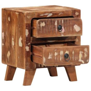 Nachttisch 2 Stk. 40x32x46 cm Altholz Massiv
