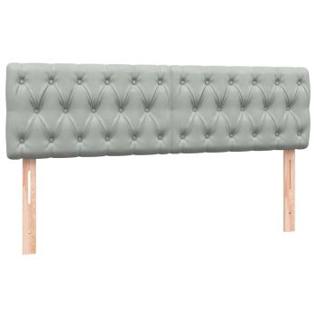 Boxspringbett mit Matratze Hellgrau 160x210 cm Samt