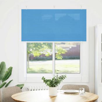 Plissee Blau 115x100 cm Stoffbreite 114,4 cm Polyester
