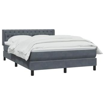Boxspringbett mit Matratze Dunkelgrau 160x210 cm Samt