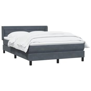 Boxspringbett mit Matratze Dunkelgrau 160x210 cm Samt