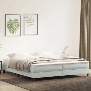 ARDEBO.de - Boxspringbett ohne Matratze Hellgrau 200x220 cm Samt