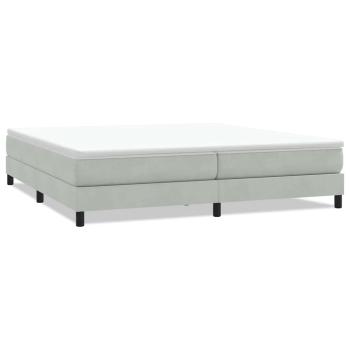 Boxspringbett ohne Matratze Hellgrau 200x220 cm Samt