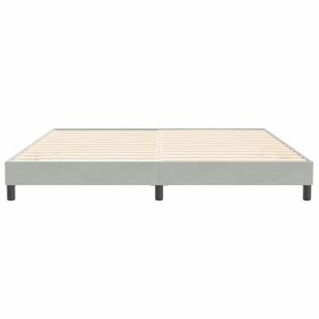 Boxspringbett ohne Matratze Hellgrau 200x220 cm Samt