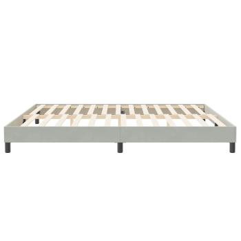Boxspringbett ohne Matratze Hellgrau 200x220 cm Samt