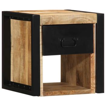 ARDEBO.de - Nachttisch 40x35x40 cm Raues Mango-Massivholz