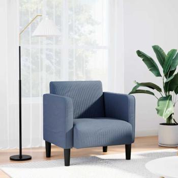 ARDEBO.de - Sessel mit Armlehnen Blau 54 cm Cordstoff