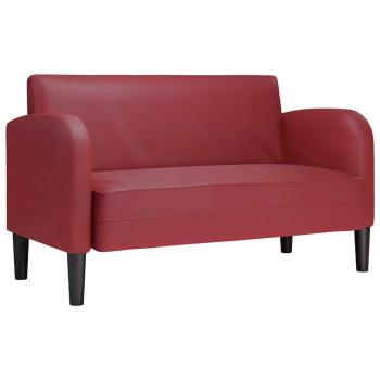 Zweisitzer-Sofa Weinrot 110 cm Kunstleder