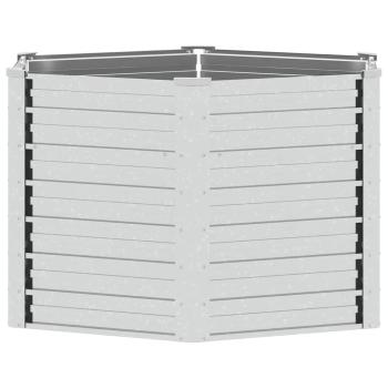 Garten-Hochbeet 129x77 cm Verzinkter Stahl Silber