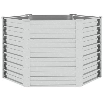 Garten-Hochbeet 129x77 cm Verzinkter Stahl Silber