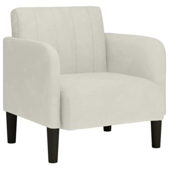 Sessel mit Armlehnen Creme 54 cm Samt