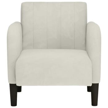 Sessel mit Armlehnen Creme 54 cm Samt