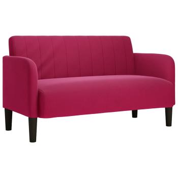 Zweisitzer-Sofa Weinrot 109 cm Samt