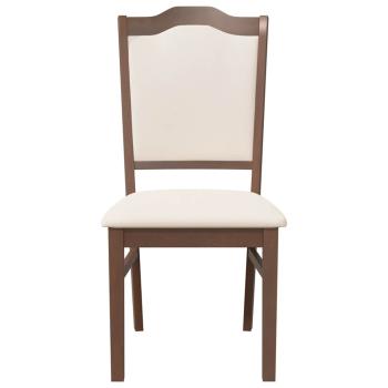 Esszimmerstühle mit Kissen 2 Stk. Braun Massivholz Gummibaum
