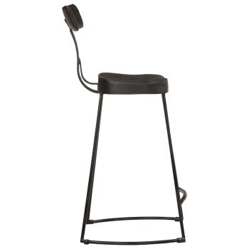 Barhocker 2 Stk. Schwarz 49x43x88 cm Mango Massivholz