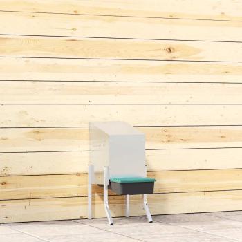 ARDEBO.de - Hühner-Nistkasten 1 Abteil mit Beinen Verzinkter Stahl