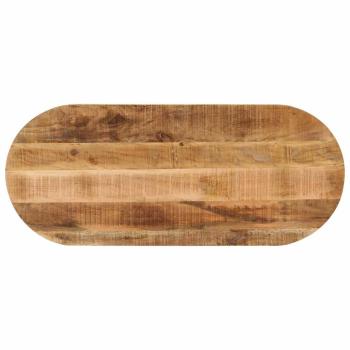 ARDEBO.de - Tischplatte 80x40x2,5 cm Oval Raues Massives Mangoholz