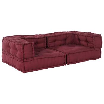 2-Sitzer-Modulsofa Kastanienbraun 140x70x36 cm Stoff