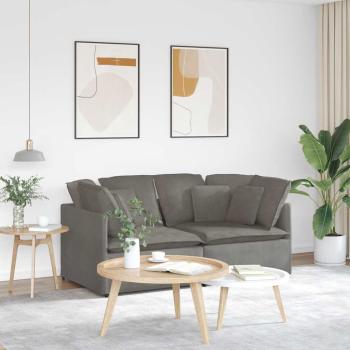 ARDEBO.de - Modulares Sofa mit Kissen Cordstoff Hellgrau