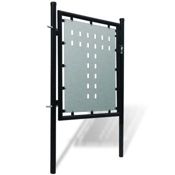 Schwarzes Einzeltor für Zäune 100 x 100 cm