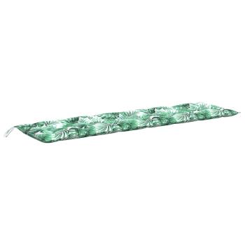 Gartenbank-Auflage Blattmuster 180x50x7 cm Oxford-Gewebe