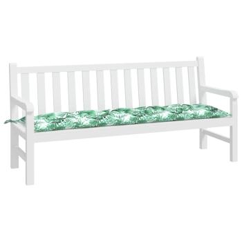 Gartenbank-Auflage Blattmuster 180x50x7 cm Oxford-Gewebe