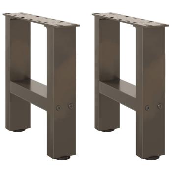 Couchtischbeine Naturstahl 2 Stk. 40x(30-31) cm Stahl
