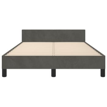 Bettgestell ohne Matratze Dunkelgrau 120x190 cm Samt