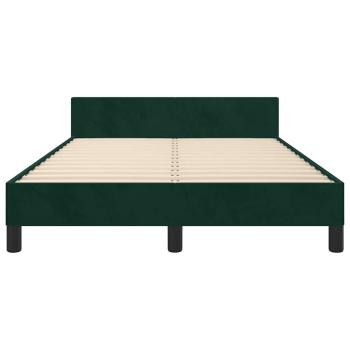 Bettgestell ohne Matratze Dunkelgrün 120x190 cm Samt