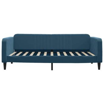 Tagesbett Ausziehbar Blau 100x200 cm Samt