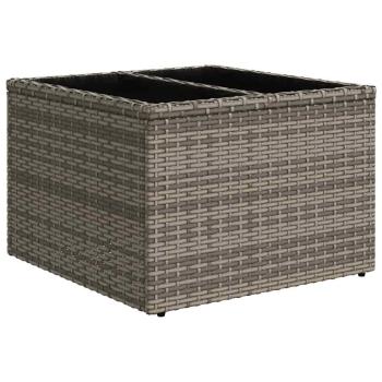 7-teiliges Gartensofa-Set mit Kissen, grau, Polyrattan