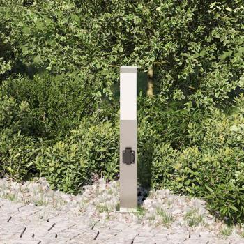 Pollerleuchte mit Auslass 50 cm Edelstahl IP44